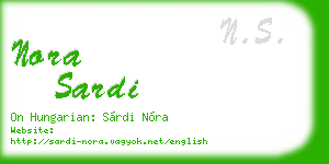 nora sardi business card