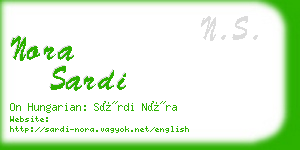 nora sardi business card